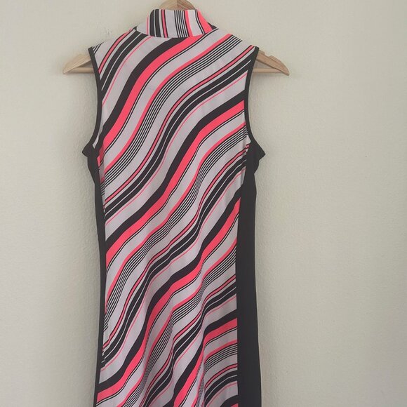 Tail Activewear Dress XS Golf Tennis UPF 50+ Diagonal Lines Mock Neck Zip/Pocket - Picture 5 of 8
